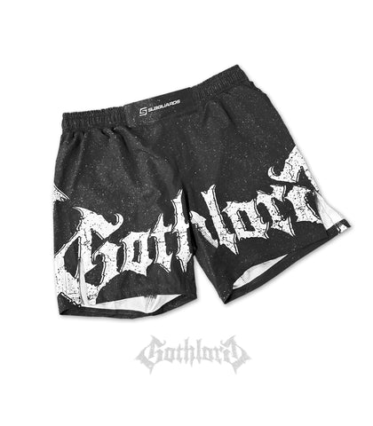 Black Gothlord 5 Shorts designed by Shane Curtis - Ideal for Grappling and MMA Training