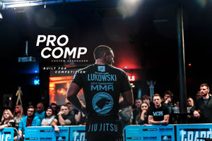 Pro Comp Custom BJJ Rashguard. Add Logos and Sponsors to the rashguard. Great for club rashguards and can be made in any colour. Perfect training rashguard for MMA, BJJ, Muay Thai and Grappling. The Pro Comp was developed for competition IBJJF